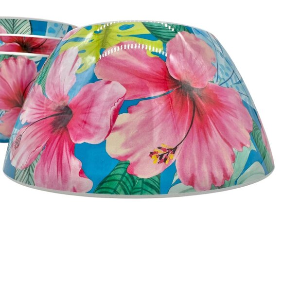Mainstays Floral 28 Oz Bowls Set Of 4 Tropical Design Dishwasher Safe 6" Round - Picture 5 of 6